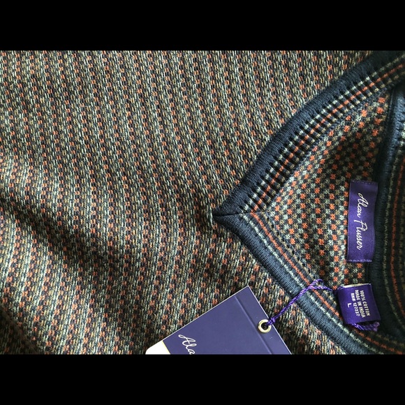 - Alan Flusser Cotton Classic V-Neck Sweater. - Picture 8 of 13